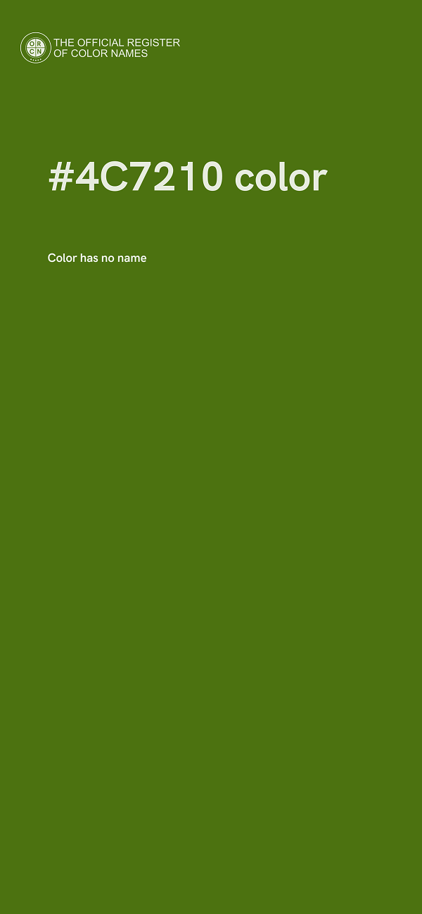#4C7210 color image
