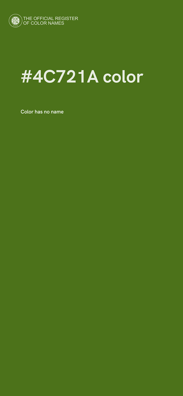 #4C721A color image