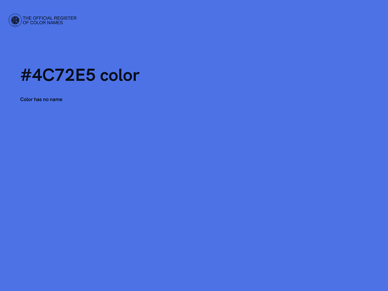 #4C72E5 color image