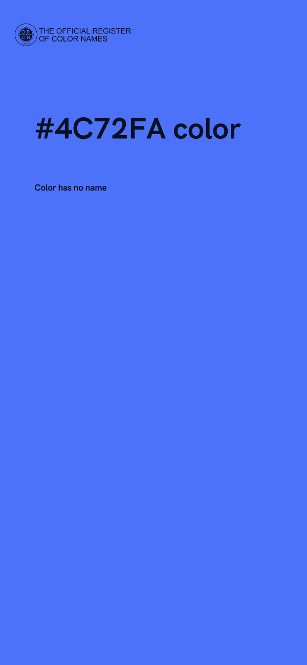 #4C72FA color image