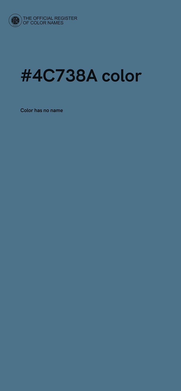 #4C738A color image