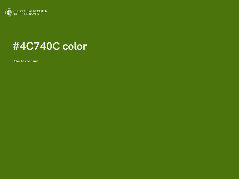 #4C740C color image