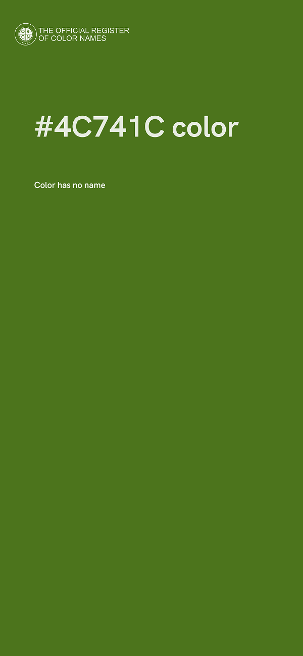 #4C741C color image