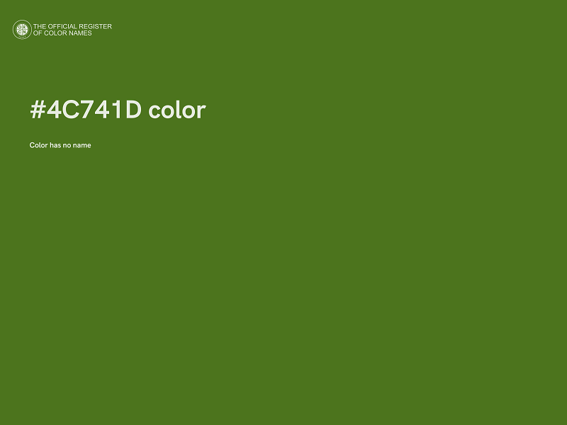 #4C741D color image