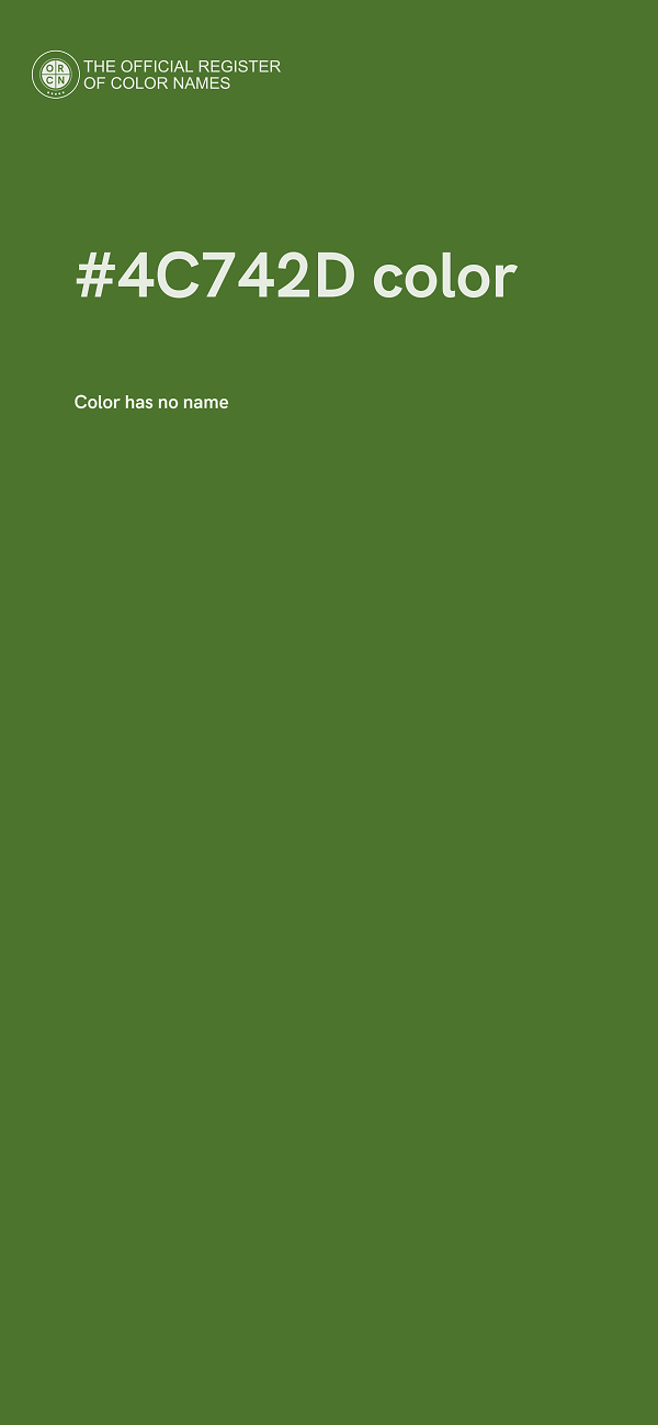 #4C742D color image