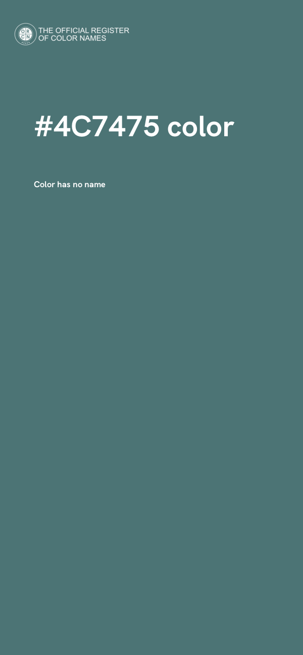 #4C7475 color image