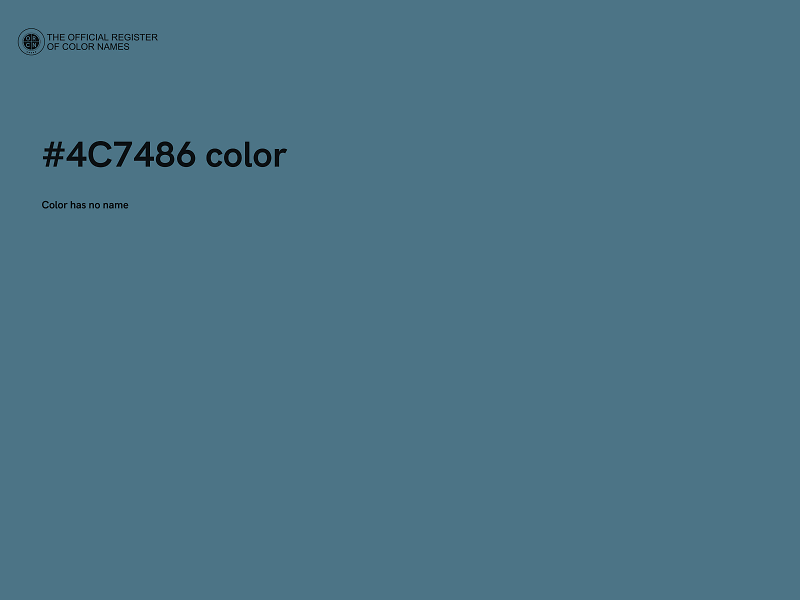 #4C7486 color image