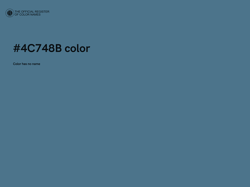 #4C748B color image