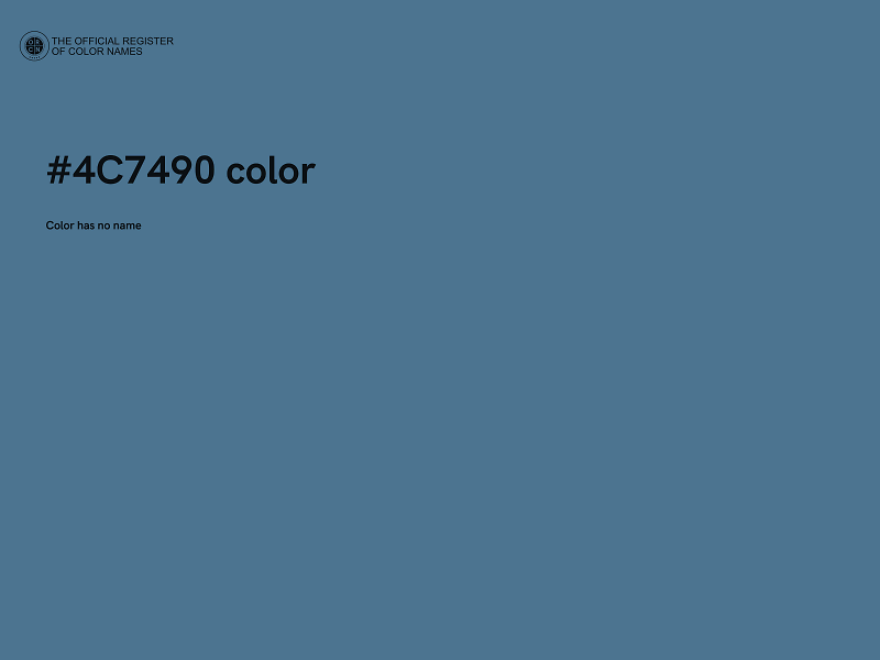 #4C7490 color image