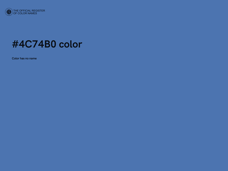 #4C74B0 color image