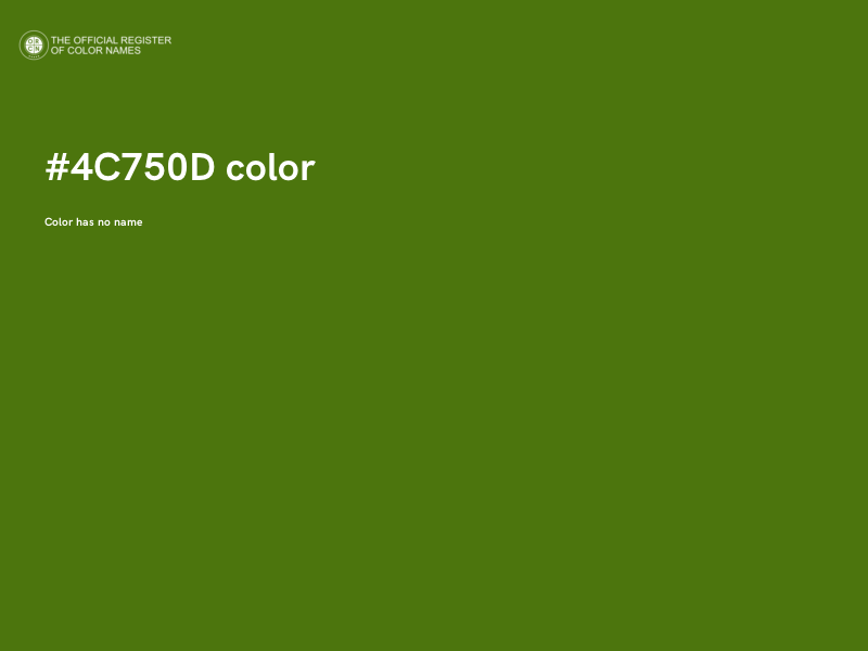 #4C750D color image