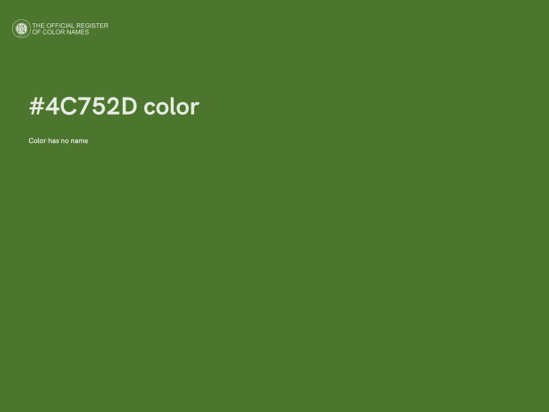 #4C752D color image