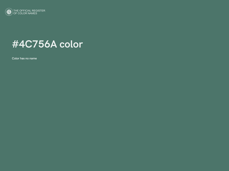 #4C756A color image
