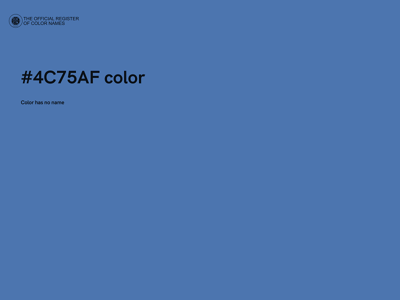 #4C75AF color image