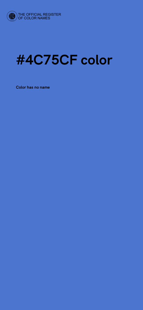 #4C75CF color image