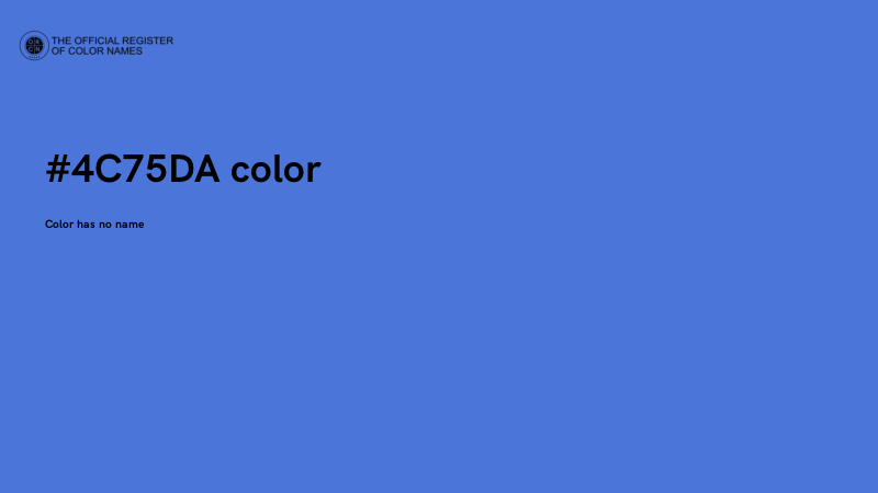 #4C75DA color image