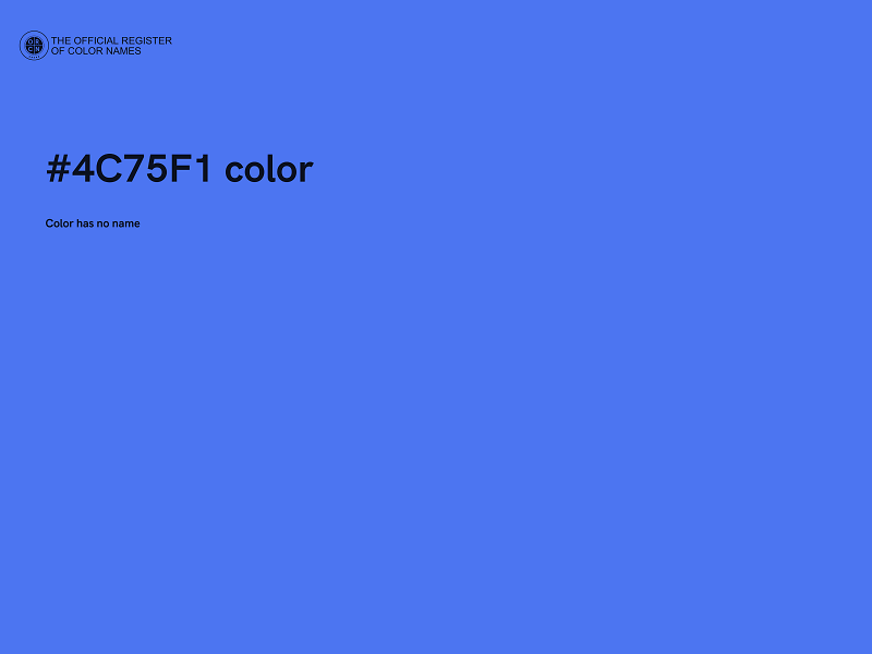 #4C75F1 color image