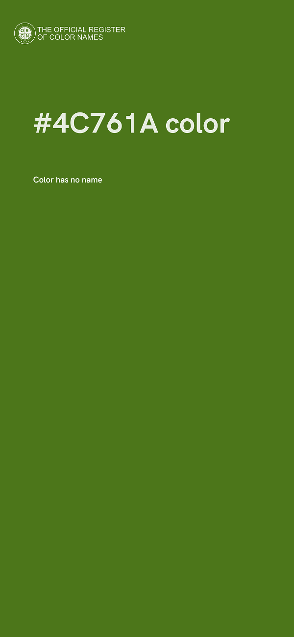 #4C761A color image