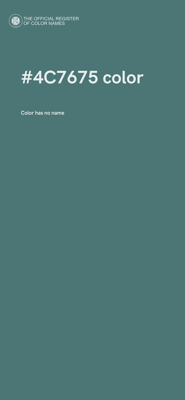 #4C7675 color image