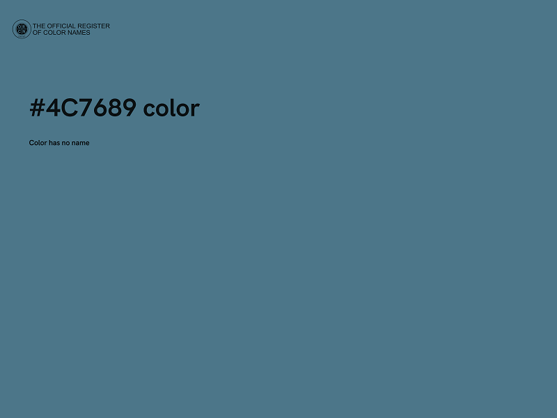 #4C7689 color image