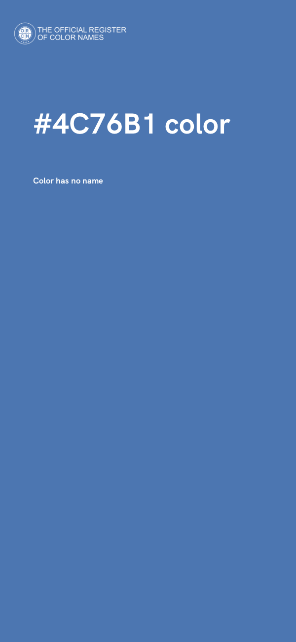 #4C76B1 color image