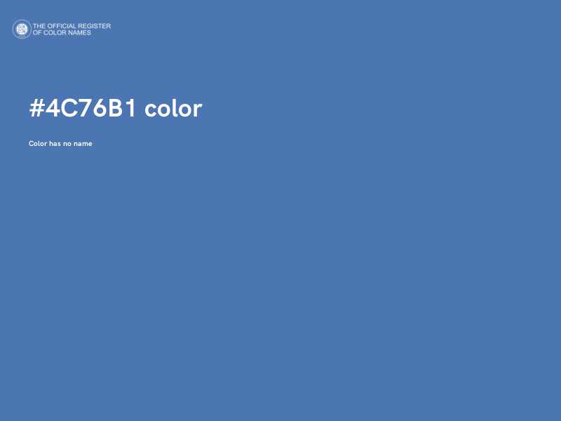 #4C76B1 color image