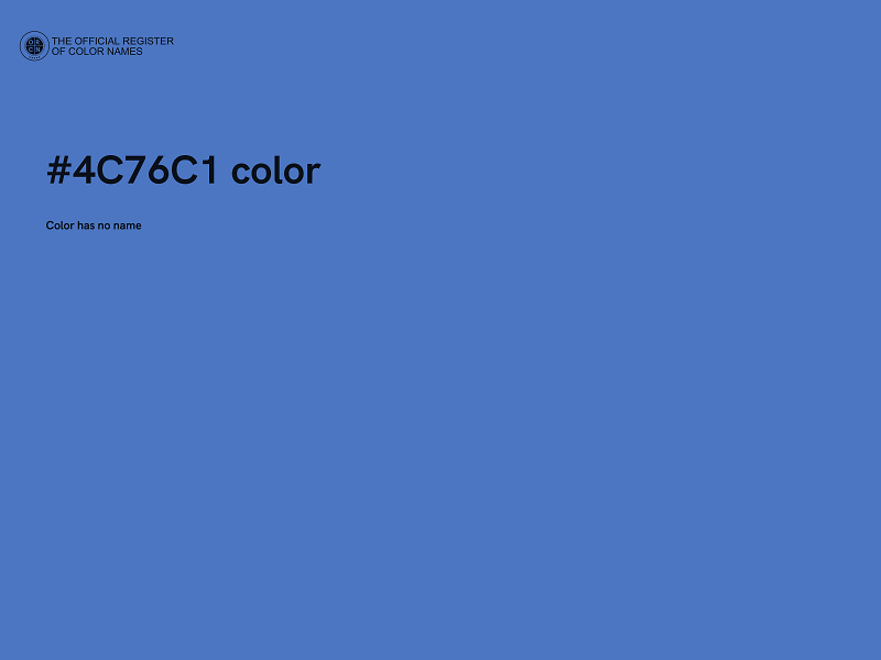 #4C76C1 color image