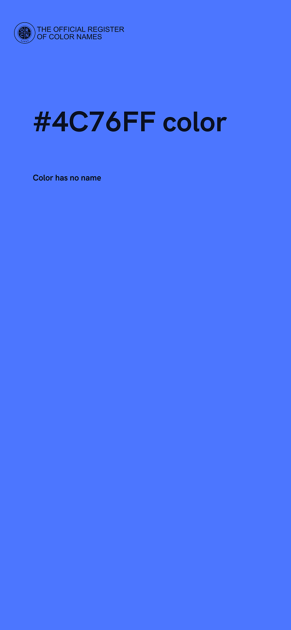 #4C76FF color image