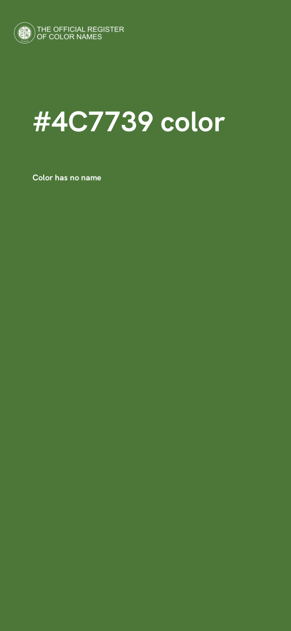 #4C7739 color image