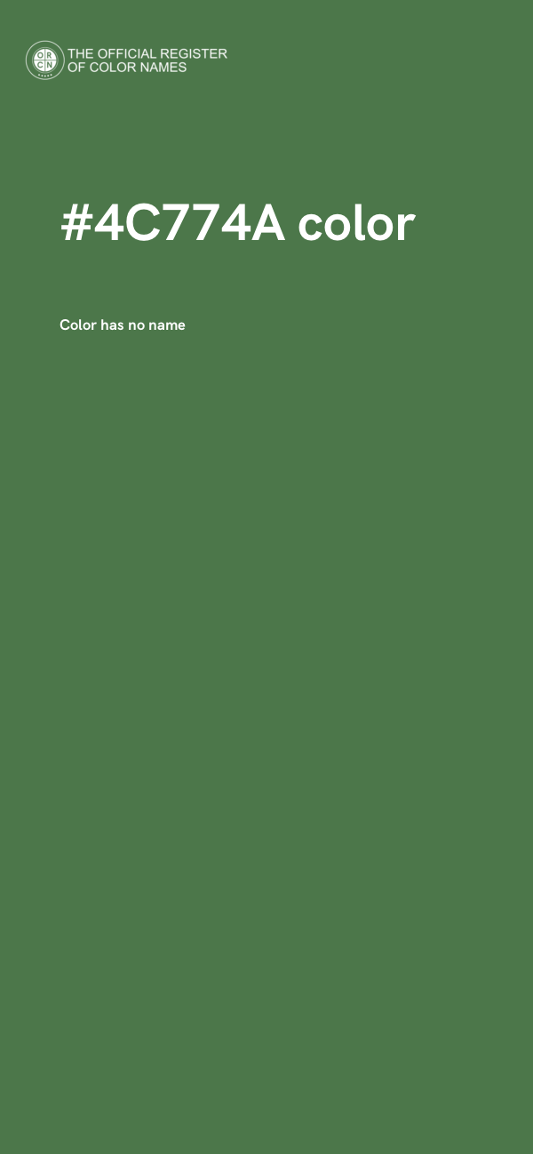 #4C774A color image