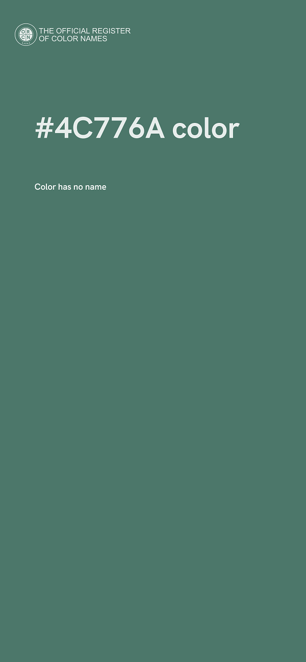 #4C776A color image