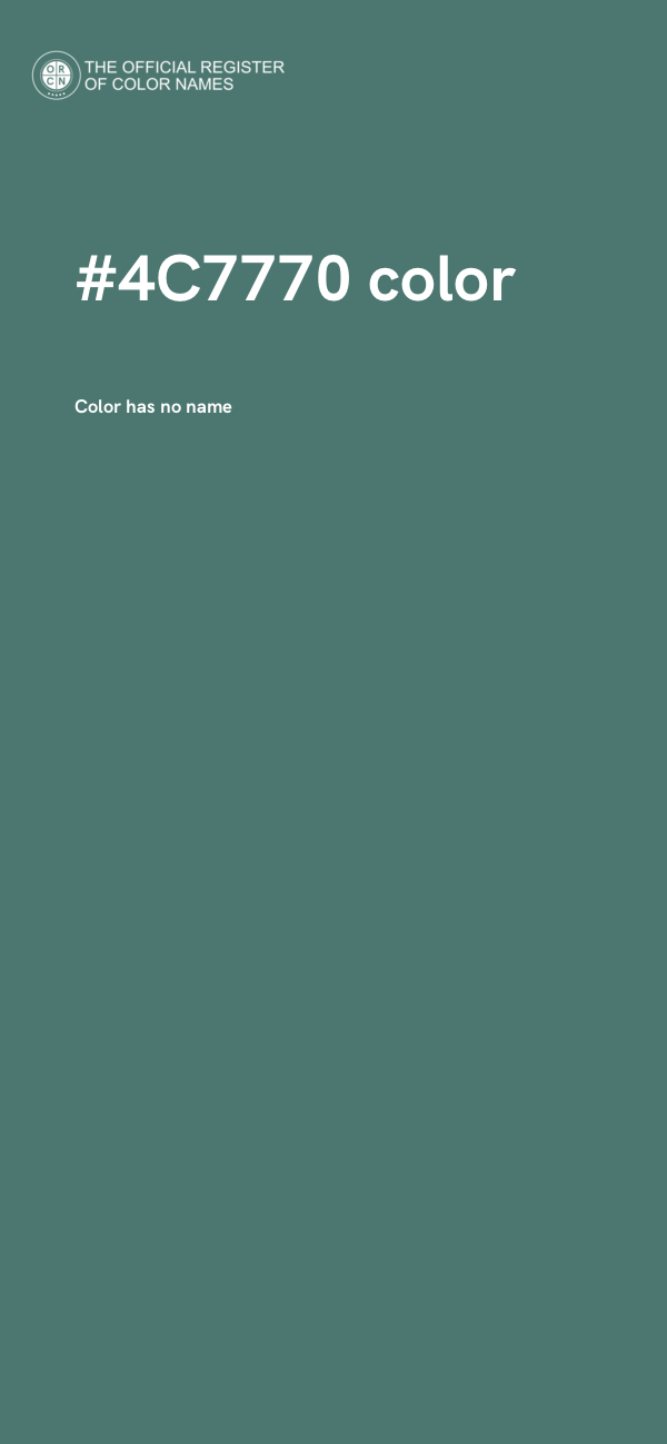 #4C7770 color image