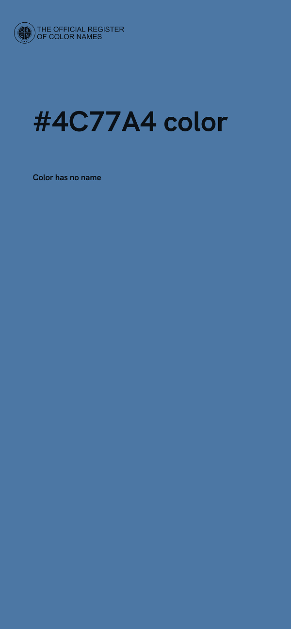 #4C77A4 color image