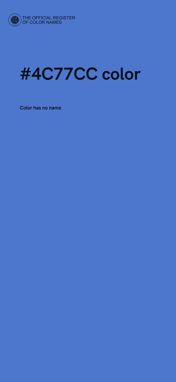 #4C77CC color image