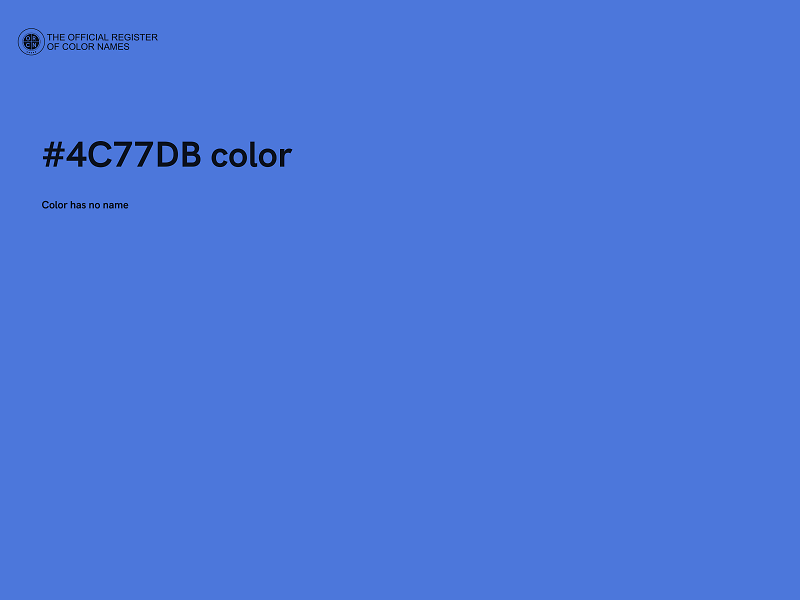 #4C77DB color image