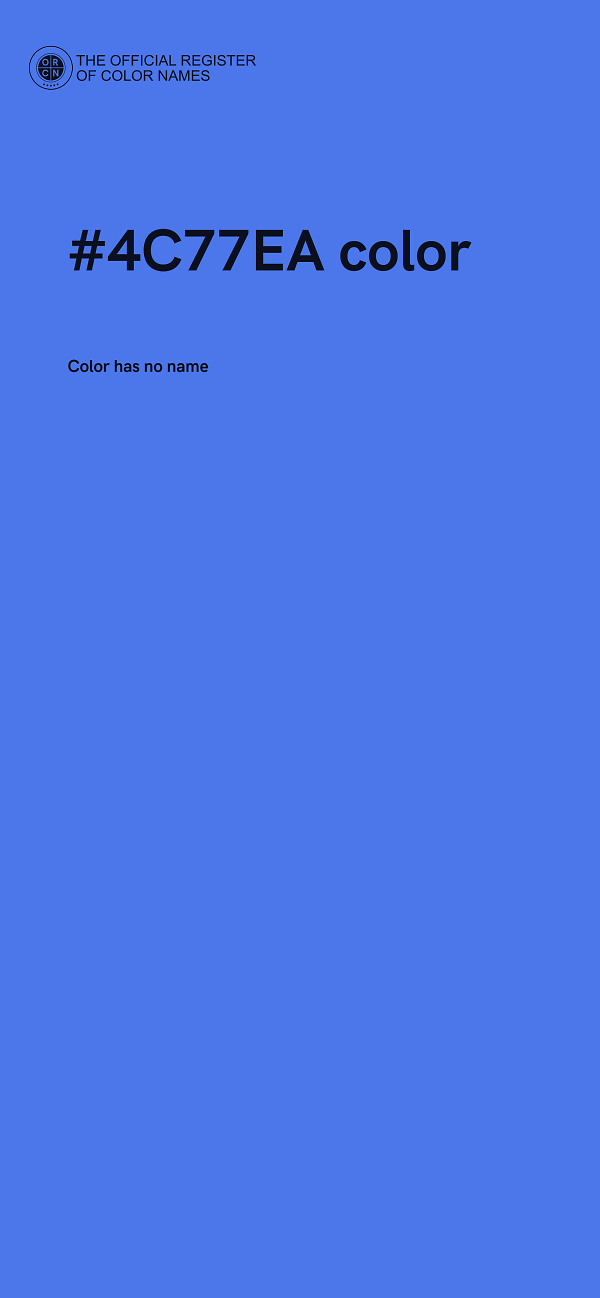 #4C77EA color image