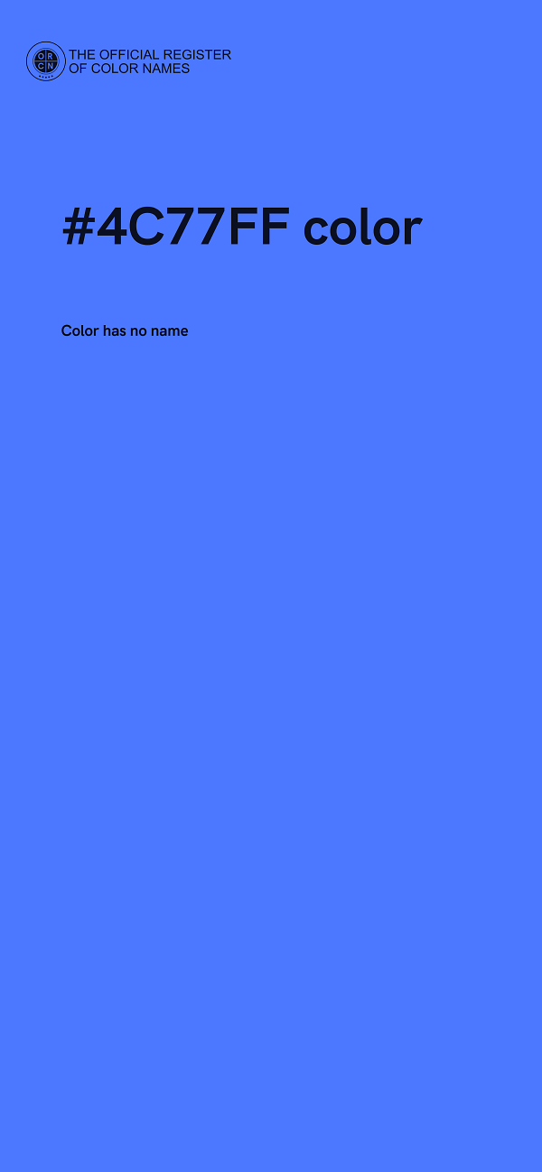 #4C77FF color image