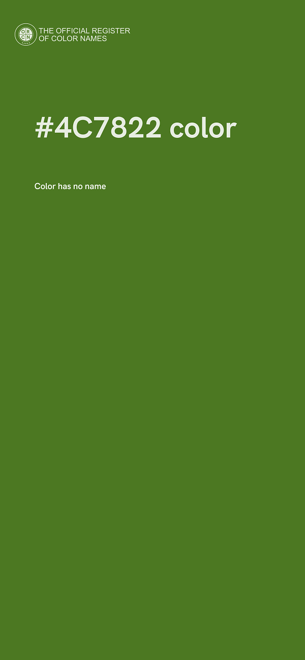 #4C7822 color image