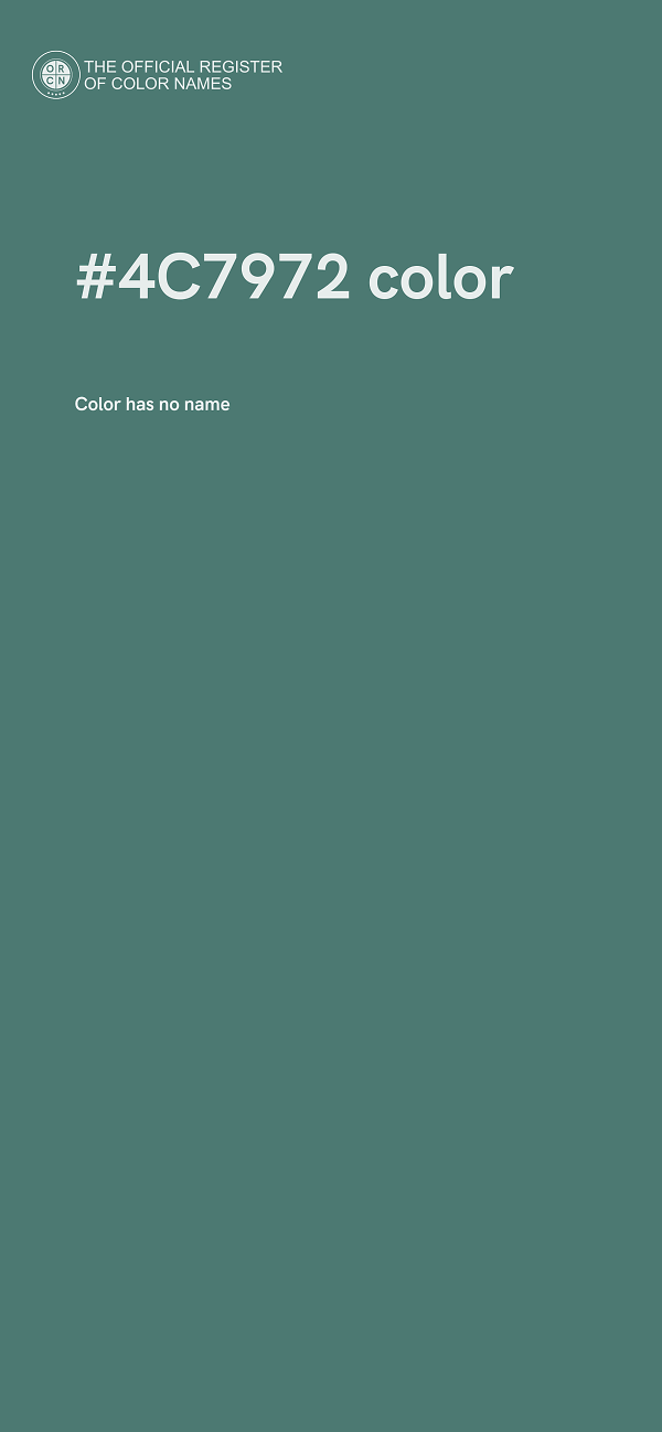 #4C7972 color image