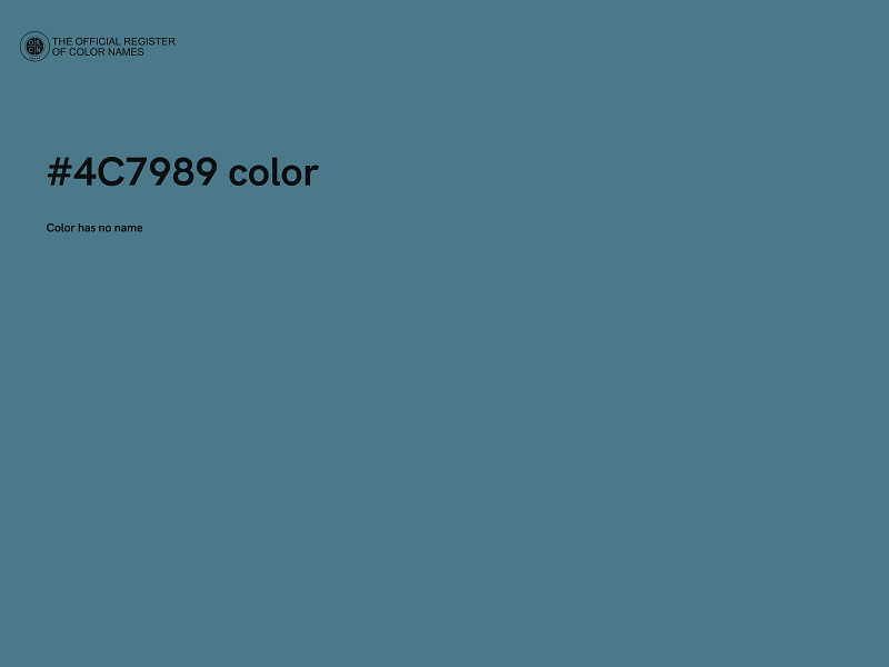 #4C7989 color image