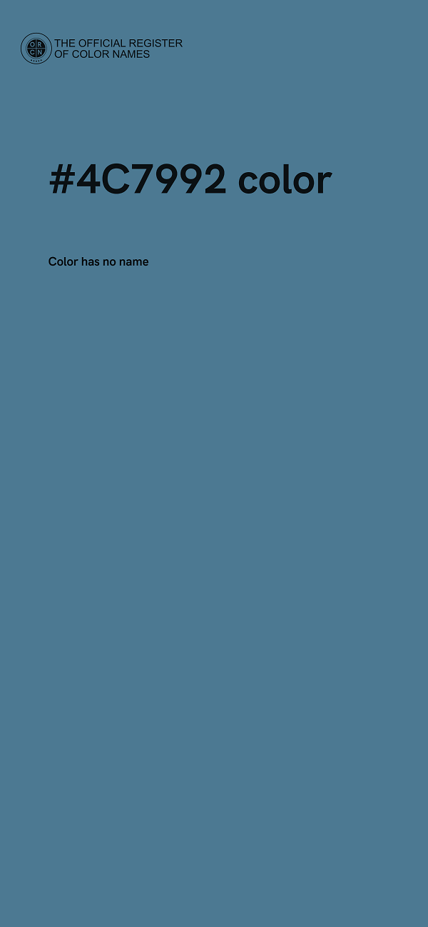 #4C7992 color image