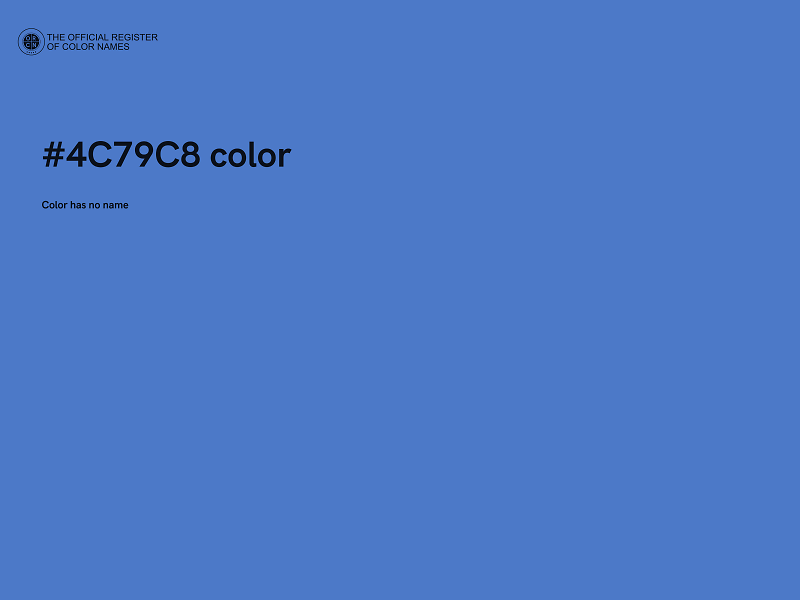 #4C79C8 color image