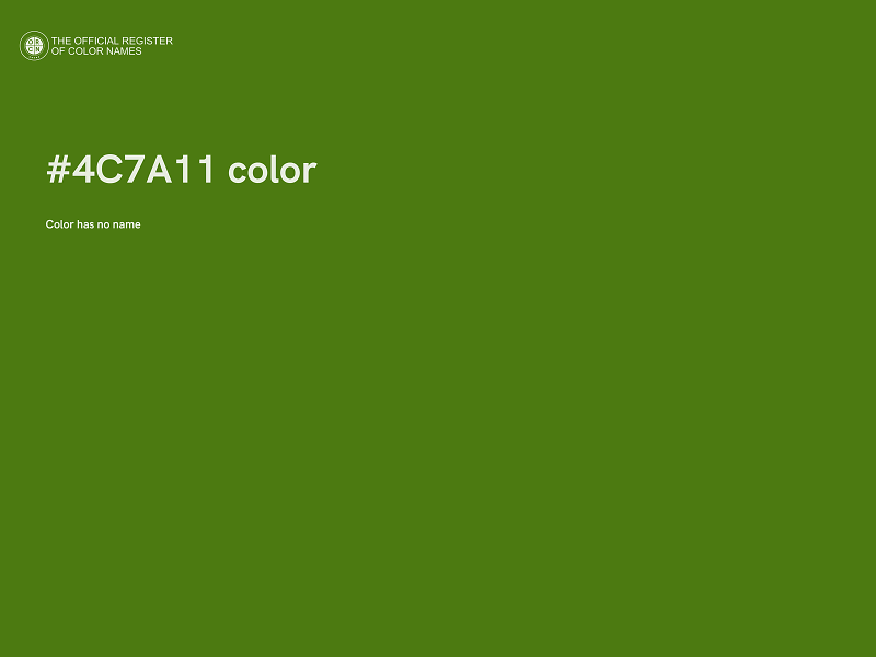 #4C7A11 color image