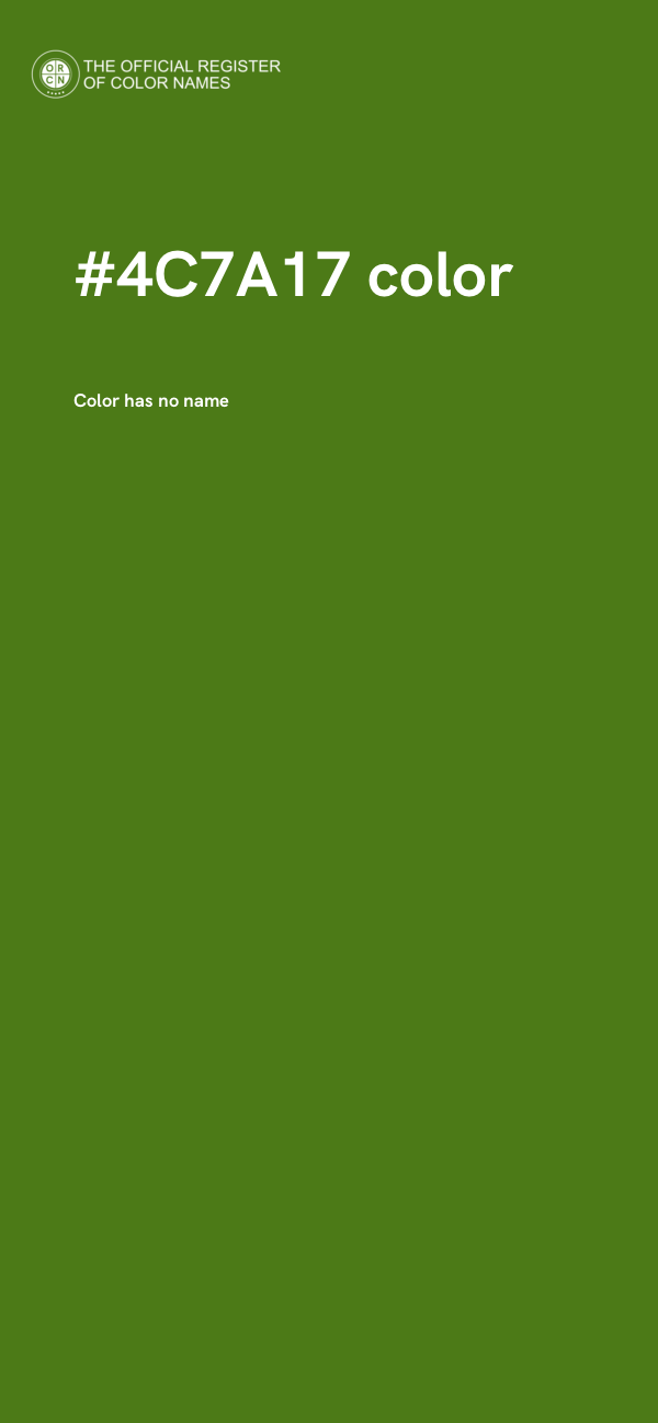 #4C7A17 color image