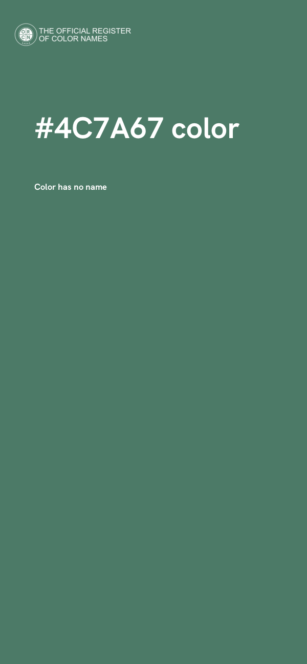 #4C7A67 color image