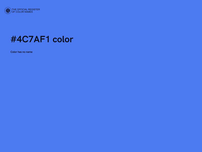 #4C7AF1 color image
