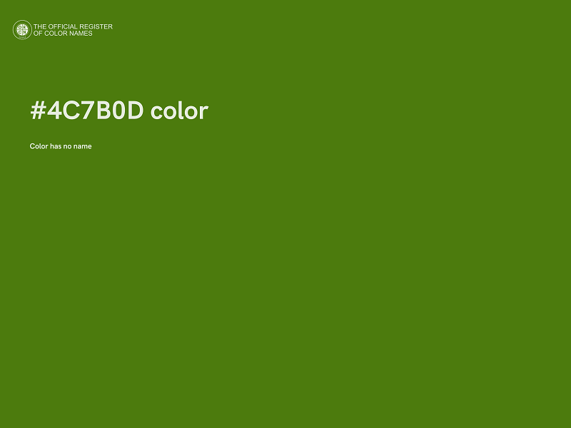 #4C7B0D color image