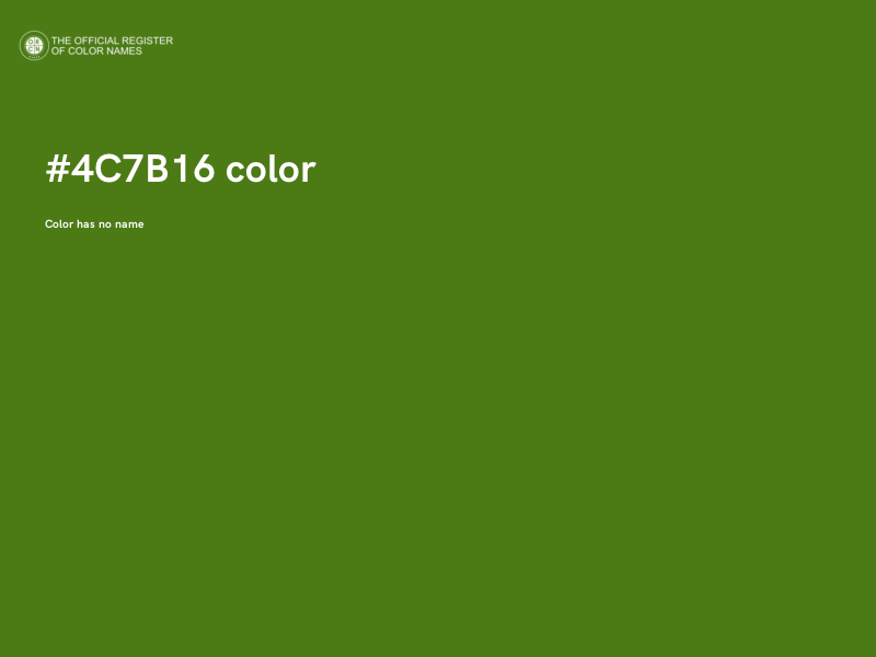 #4C7B16 color image