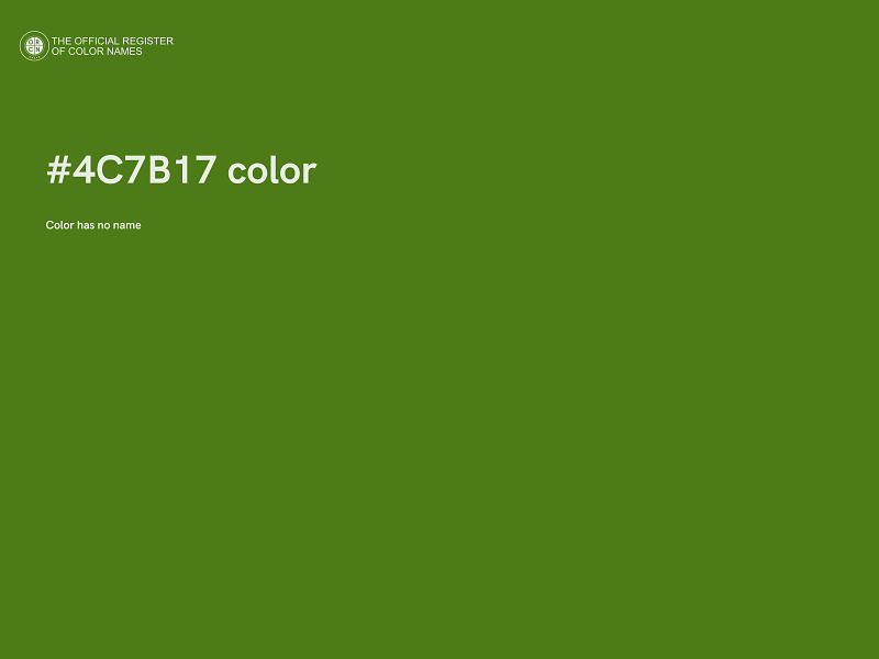 #4C7B17 color image