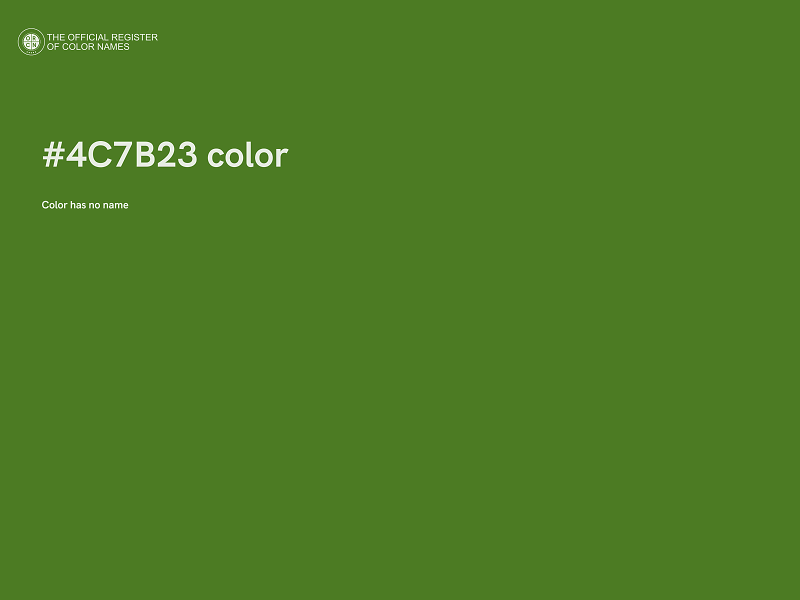 #4C7B23 color image